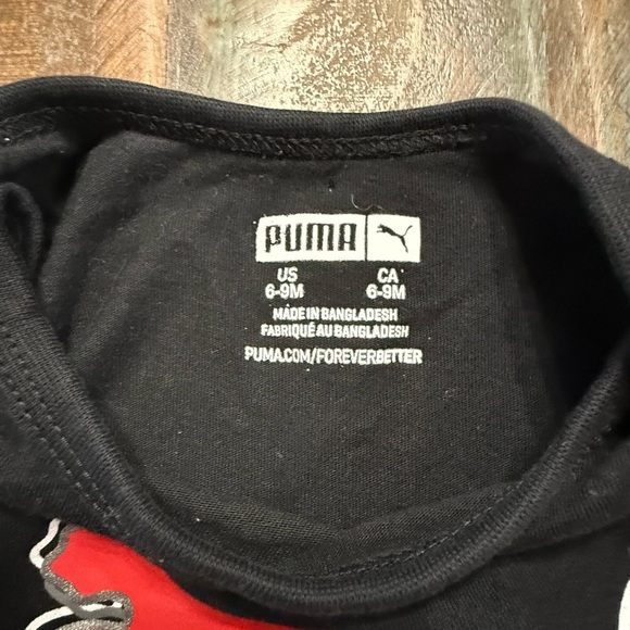 Puma Onesie Duo - Gray with Black and Black with Red logo—-EUC - Picture 2 of 6